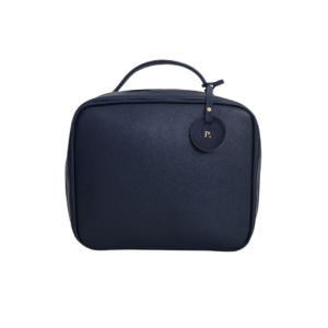 Necessaire organizadora de couro legítimo Bárbara Grande By Tascheers com amplo espaço interno, fechamento em zíper e acabamento artesanal premium.