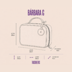Necessaire organizadora de couro legítimo Bárbara Grande By Tascheers com amplo espaço interno, fechamento em zíper e acabamento artesanal premium.