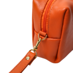 Necessaire organizadora de couro legítimo Jan By Tascheers unissex com fechamento em zíper metálico e acabamento artesanal premium.