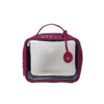 Necessaire organizadora feminina de couro legítimo Luísa Média By Tascheers com fechamento em zíper e acabamento artesanal premium.