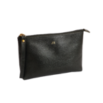Necessaire organizadora de couro legítimo Maria Média By Tascheers com fechamento em zíper superior e acabamento artesanal premium.