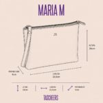 Necessaire organizadora de couro legítimo Maria Média By Tascheers com fechamento em zíper superior e acabamento artesanal premium.