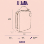 Bolsa feminina de couro legítimo Juliana By Tascheers com design estruturado, alças de mão reforçadas e acabamento artesanal de alto padrão.