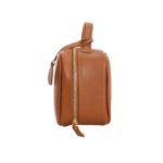 Necessaire de couro legítimo Bárbara Pequena By Tascheers compacta com fechamento em zíper e acabamento artesanal premium.