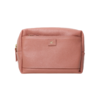 Necessaire de couro legítimo Jussara Grande By Tascheers com amplo espaço interno, formato estruturado maxi, fechamento em zíper e acabamento artesanal de alto padrão.