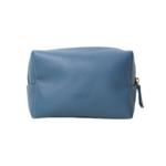 Necessaire de couro legítimo Jussara Média By Tascheers com tamanho intermediário, formato estruturado, fechamento em zíper e acabamento artesanal premium.