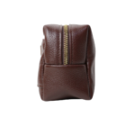 Necessaire Jussara Pequena em couro 100% legítimo: charme compacto e praticidade sob medida para acompanhar você em qualquer lugar, sem ocupar espaço.