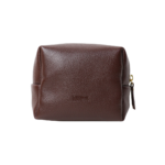 Necessaire Jussara Pequena em couro 100% legítimo: charme compacto e praticidade sob medida para acompanhar você em qualquer lugar, sem ocupar espaço.