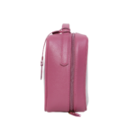Necessaire de couro legítimo Luísa Monocromática Pequena By Tascheers com acabamento tonal uniforme, fechamento em zíper e design artesanal compacto.
