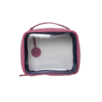 Necessaire de couro legítimo Luísa Monocromática Pequena By Tascheers com acabamento tonal uniforme, fechamento em zíper e design artesanal compacto.