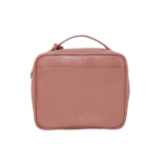 Necessaire de couro legítimo Miguel Média By Tascheers com formato retangular estruturado, fechamento em zíper metálico e acabamento artesanal de alto padrão.