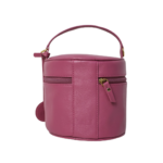 Necessaire de couro legítimo Pietra Monocromática Média By Tascheers com acabamento tonal uniforme, fechamento em zíper e design artesanal premium.
