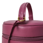 Necessaire de couro legítimo Pietra Monocromática Média By Tascheers com acabamento tonal uniforme, fechamento em zíper e design artesanal premium.