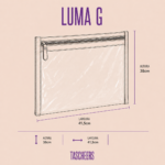 Organizador de couro legítimo Luma Grande By Tascheers com amplo espaço interno, fechamento em zíper, formato estruturado e acabamento artesanal premium.