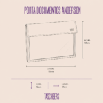 Porta documento de couro legítimo Anderson By Tascheers com design slim, compartimentos internos transparentes e acabamento artesanal premium.