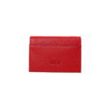 Carteira de couro legítimo unissex Ilca By Tascheers modelo super slim sem fechamento com visor interno transparente em plástico cristal, divisórias para cartões e bolso externo.