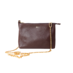 Necessaire organizadora de couro legítimo Maria Média By Tascheers com fechamento em zíper superior e acabamento artesanal premium.
