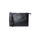 Necessaire organizadora de couro legítimo Maria Média By Tascheers com fechamento em zíper superior e acabamento artesanal premium.