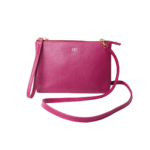 Necessaire organizadora de couro legítimo Maria Média By Tascheers com fechamento em zíper superior e acabamento artesanal premium.